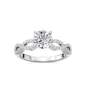 Ayla Lab Grown Diamond Infinity Side Stone Engagement Ring