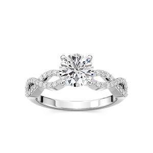 Ayla Lab Grown Diamond Infinity Side Stone Engagement Ring