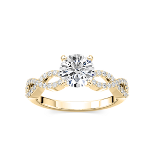 Ayla Lab Grown Diamond Infinity Side Stone Engagement Ring