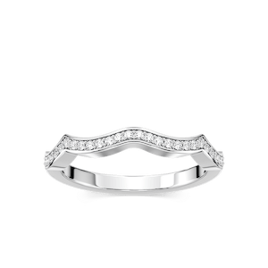 Ayla 1/8 ctw Round Lab Grown Diamond Channel Set Curved Band