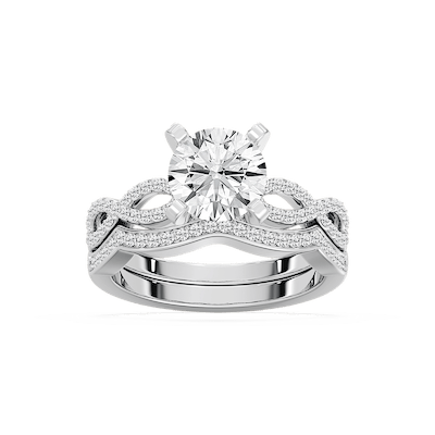 Ayla Lab Grown Diamond Infinity Twist Wedding Set