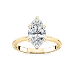 Alma Marquise Lab Grown Diamond Knife Edge Solitaire Engagement Ring