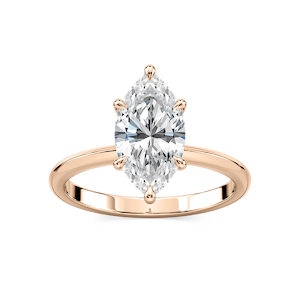 Alma Marquise Lab Grown Diamond Knife Edge Solitaire Engagement Ring