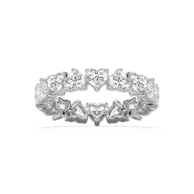 Eva 3 ½ ctw Heart Lab Grown Diamond Alternating Eternity Band