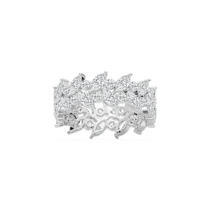 Natalie 3 ¼ ctw Marquise and Round Lab Grown Diamond Alternating Eternity Band