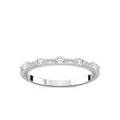 Amelie 1/5 ctw Marquise Lab Grown Diamond Station Anniversary Band