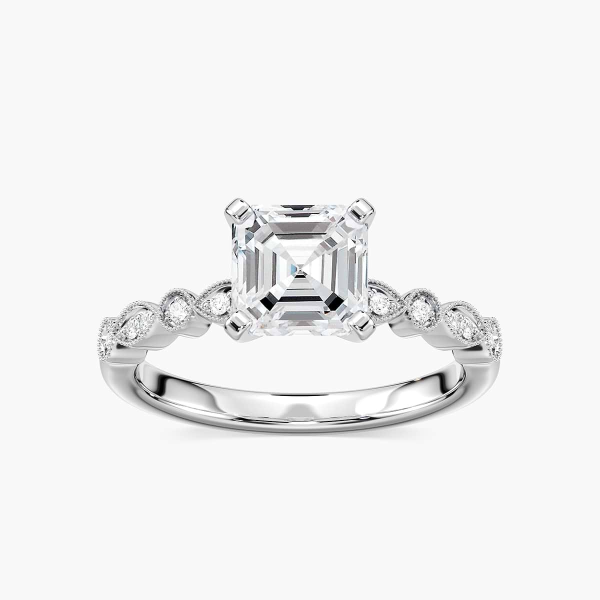 Amore Vintage Engagement Ring with 1.76ct in 18K White Gold