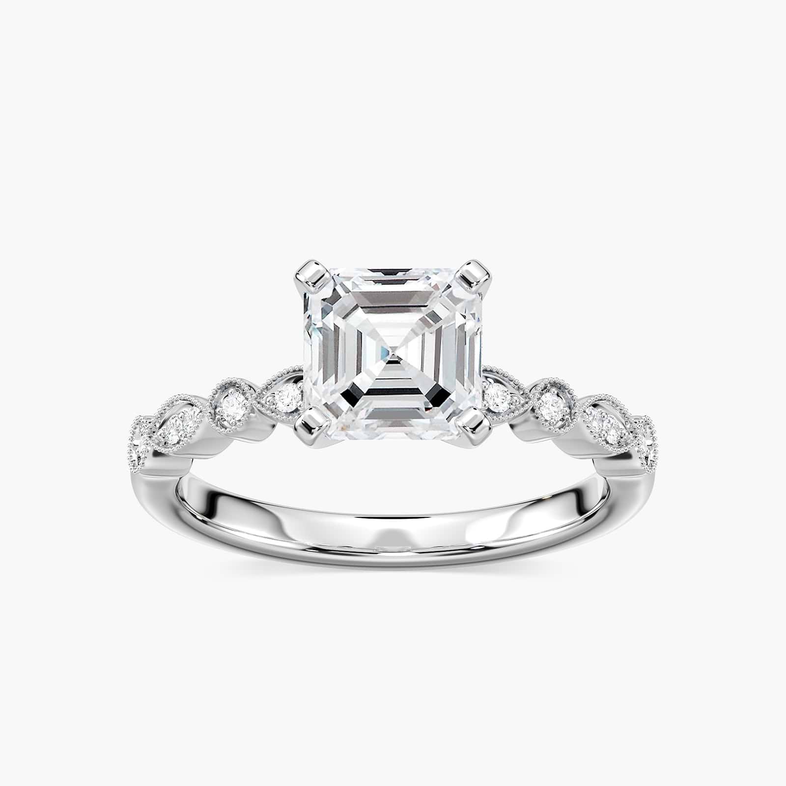 Amore Vintage Engagement Ring with 1.76ct in 18K White Gold