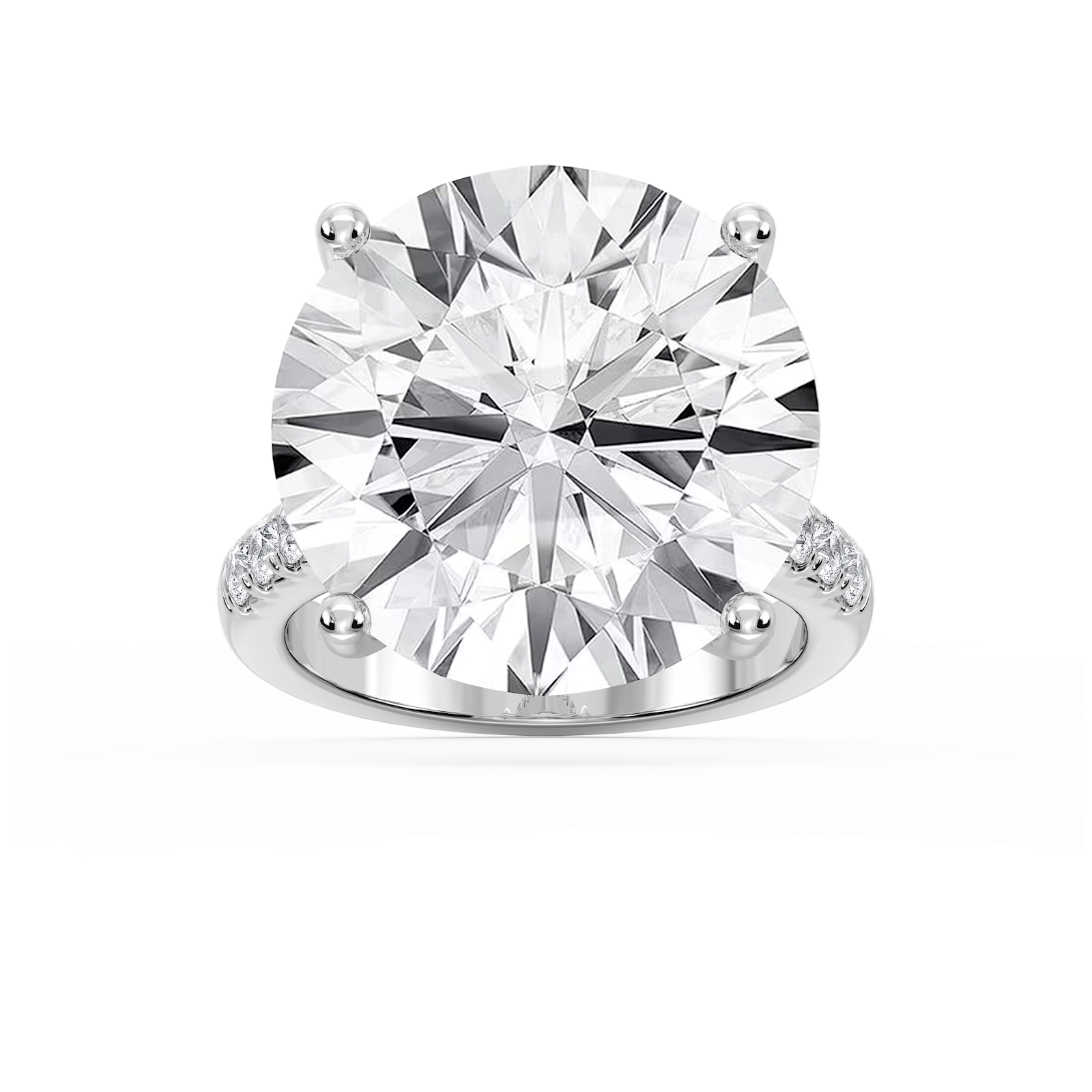 Anastasia 23 ¾ ctw Round Lab Grown Diamond Hidden Halo Engagement Ring - Signature Collection