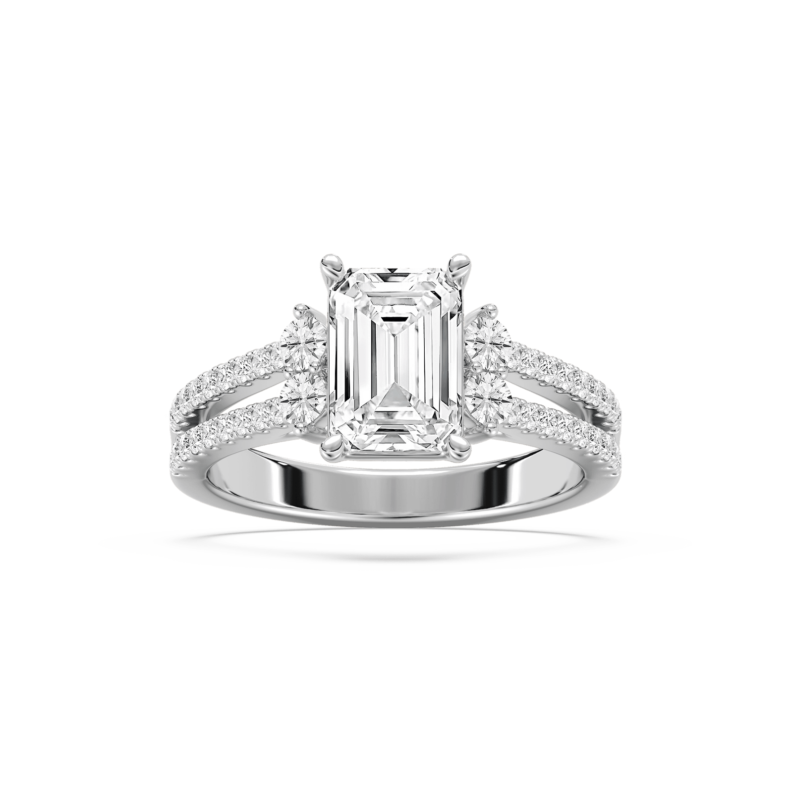 Arden Emerald Engagement Ring in Rose Gold