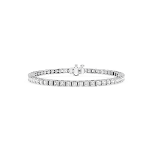 Asscher Lab Grown Diamond Four Prong Tennis Bracelet - 7 Inches