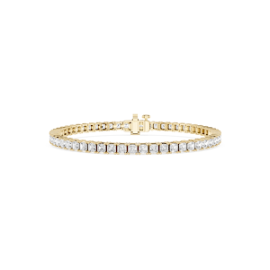 Asscher Lab Grown Diamond Four Prong Tennis Bracelet - 7 Inches