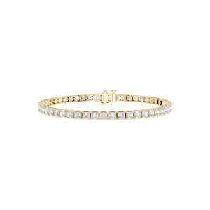 Asscher Lab Grown Diamond Four Prong Tennis Bracelet - 7 Inches
