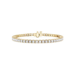 Asscher Lab Grown Diamond Four Prong Tennis Bracelet - 7 Inches