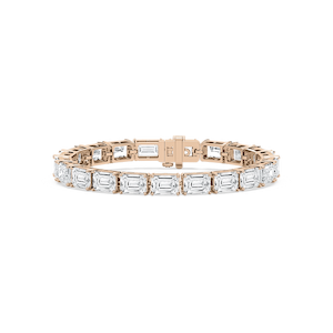 40 ctw Emerald Lab Grown Diamond East West Tennis Bracelet  - 7 Inches