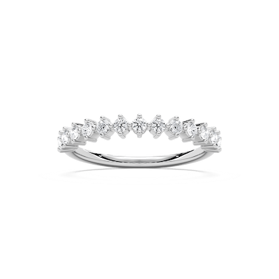 Astrid 2/5 ctw Round Lab Grown Diamond Shared Prong Wedding Band