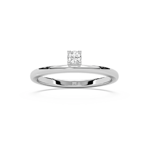 Gwynn 1/8 ctw Round Lab Grown Diamond Asymmetrical Stackable Band