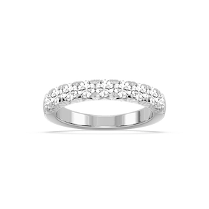 August 1 ctw Round Lab Grown Diamond French Pave Anniversary Band
