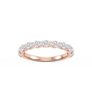 Mae Oval Lab Grown Diamond East West V-Prong Anniversary Band