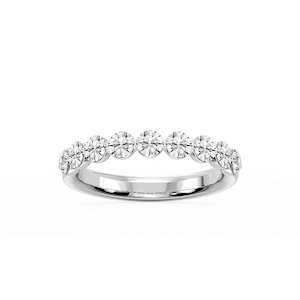 Aurora Round Lab Grown Diamond Single Shared Prong Anniversary Band