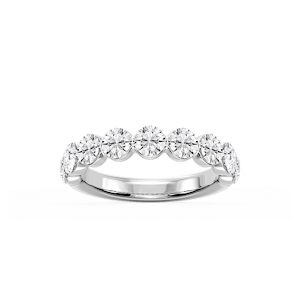 Aurora Round Lab Grown Diamond Single Shared Prong Anniversary Band