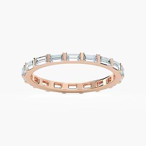 Everett 3/4 ctw Baguette Lab Grown Diamond Bar Set Eternity Band