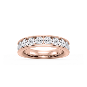 Bailey Round Lab Grown Diamond Channel Set Anniversary Band