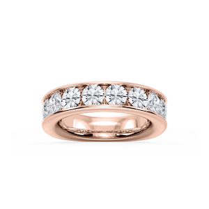 Bailey Round Lab Grown Diamond Channel Set Anniversary Band