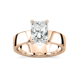 Maya Radiant Lab Grown Diamond 5mm Cigar Band Solitaire Engagement Ring