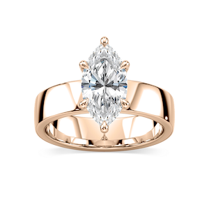 Maya Marquise Lab Grown Diamond 5mm Cigar Band Solitaire Engagement Ring