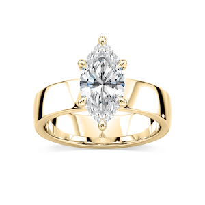 Maya Marquise Lab Grown Diamond 5mm Cigar Band Solitaire Engagement Ring