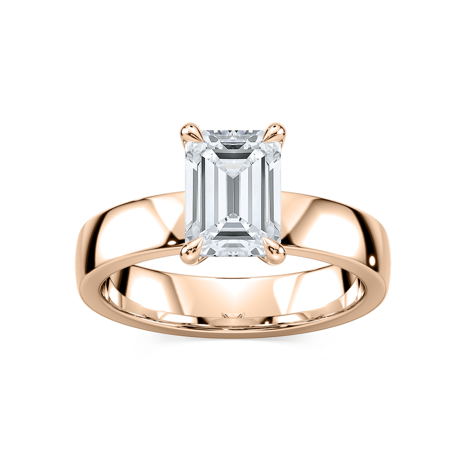 Maya Oval Lab Grown Diamond 5mm Cigar Band Solitaire Engagement Ring
