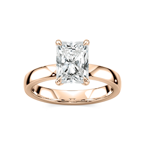 Maya Radiant Lab Grown Diamond 3mm Cigar Band Solitaire Engagement Ring