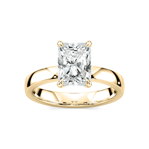 Maya Radiant Lab Grown Diamond 3mm Cigar Band Solitaire Engagement Ring