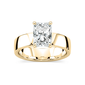 Maya Radiant Lab Grown Diamond 5mm Cigar Band Solitaire Engagement Ring