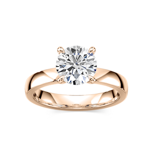 Maya Round Lab Grown Diamond 3mm Cigar Band Solitaire Engagement Ring