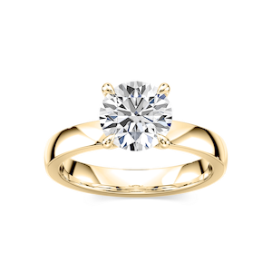 Maya Round Lab Grown Diamond 3mm Cigar Band Solitaire Engagement Ring