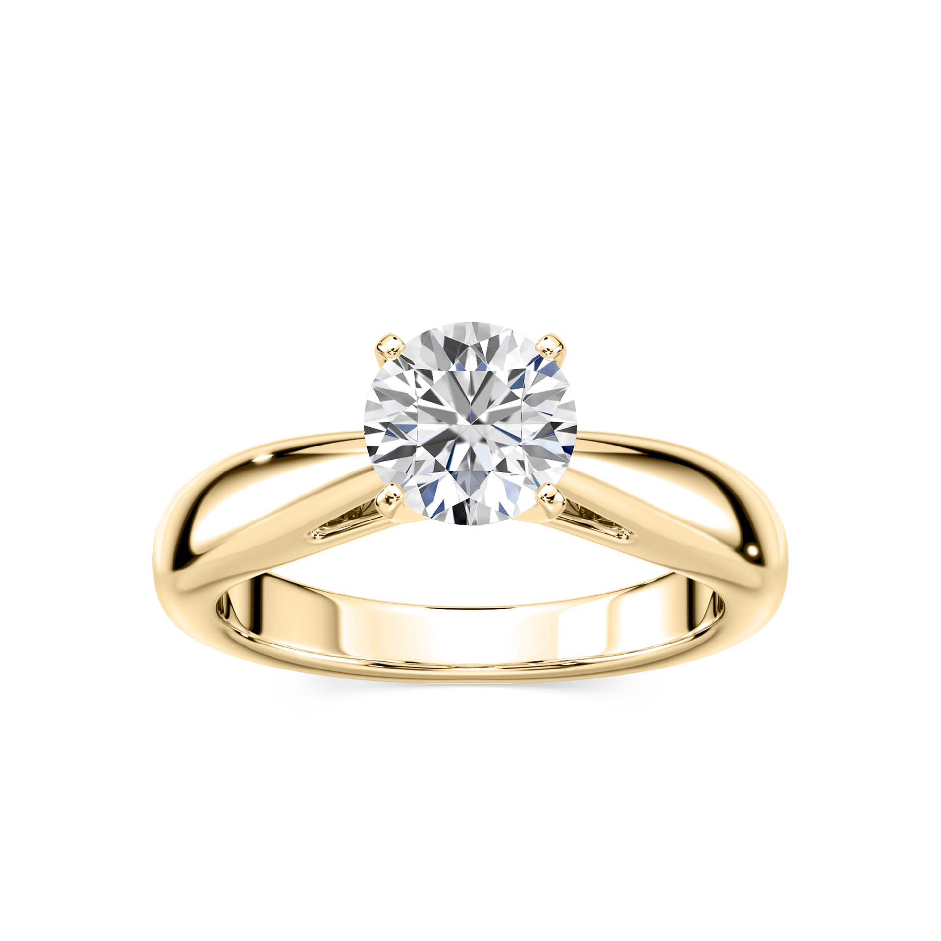 Bernice Lab Grown Diamond Cathedral Solitaire Engagement Ring