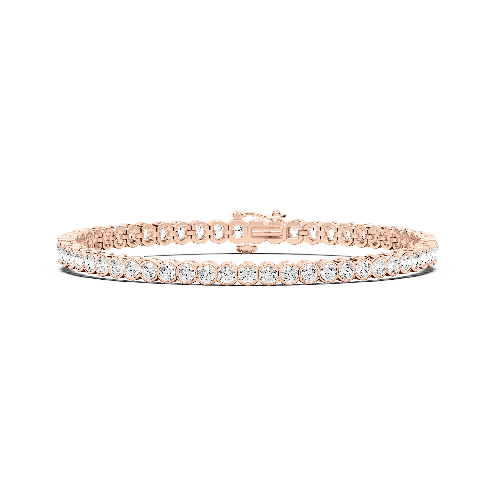 5 ¹⁄₈ ctw Round Lab Grown Diamond Bezel Set Tennis Bracelet  - 7 Inches