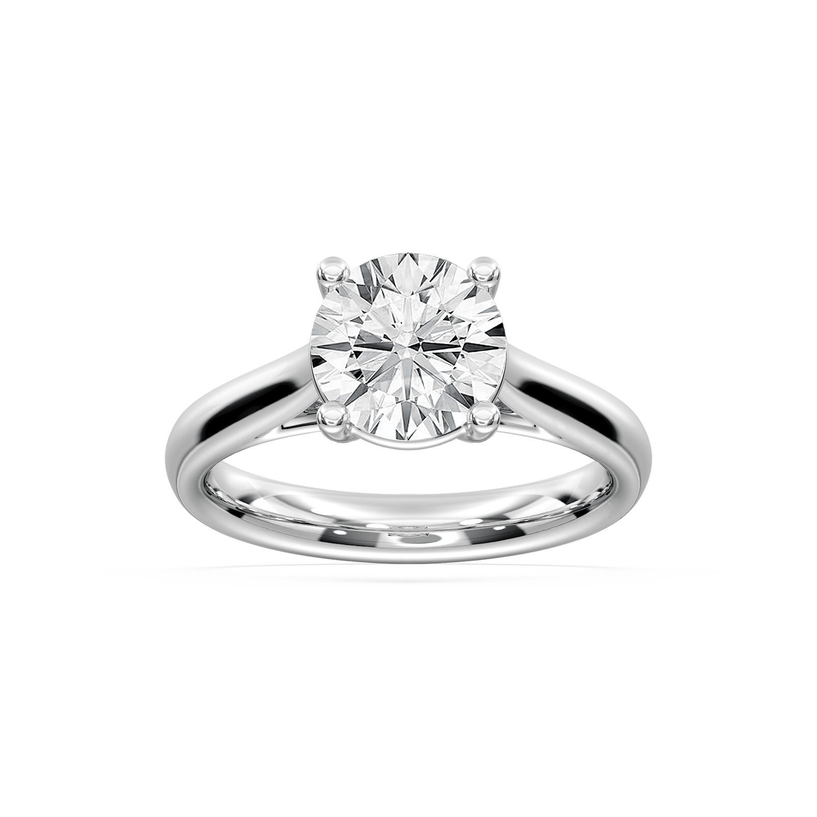 Aaliyah Lab Grown Diamond Cathedral Solitaire Engagement Ring