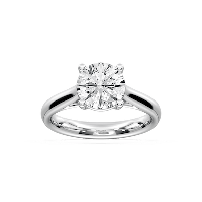Aaliyah Lab Grown Diamond Cathedral Solitaire Engagement Ring
