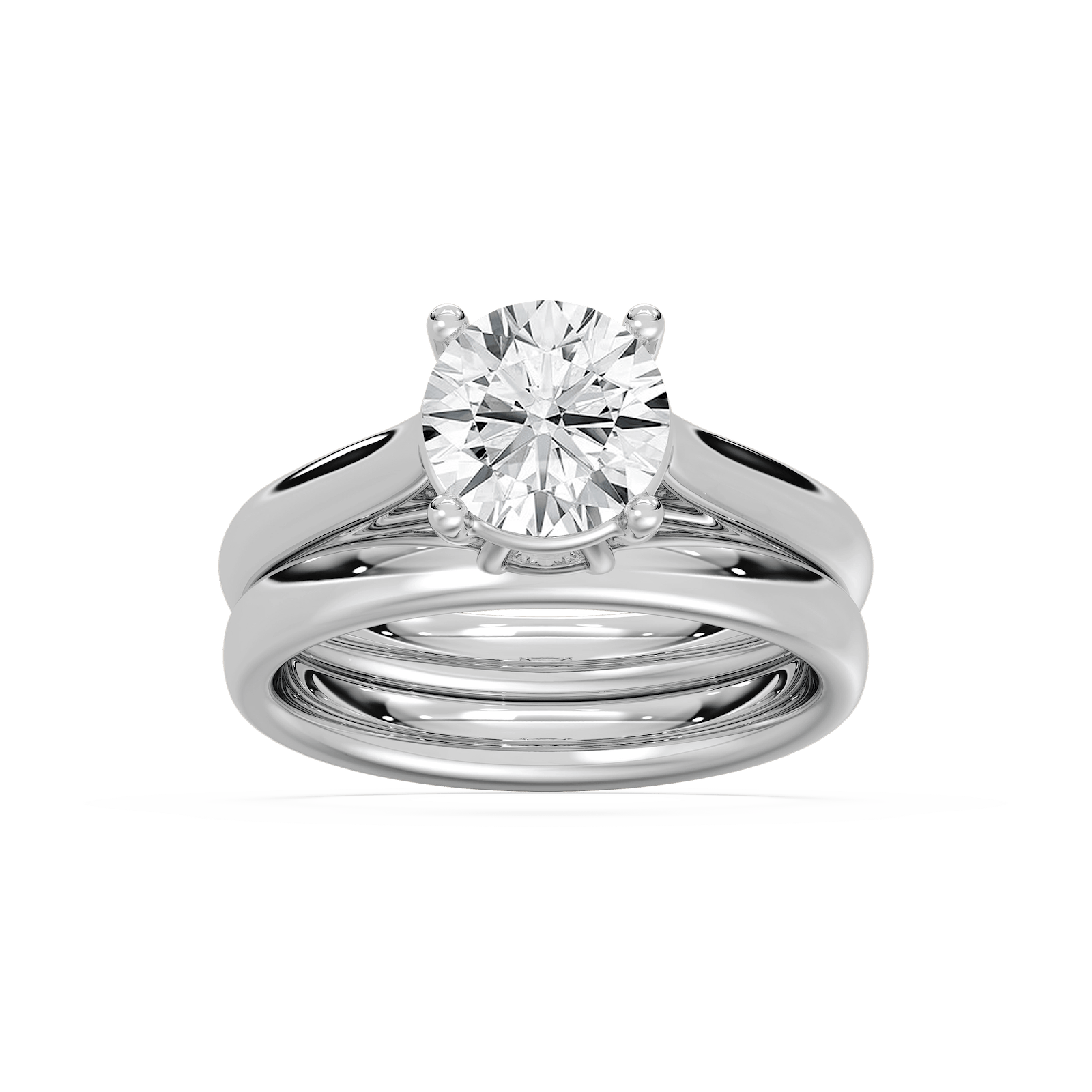 Kara Lab Grown Diamond Cathedral Solitaire Wedding Set