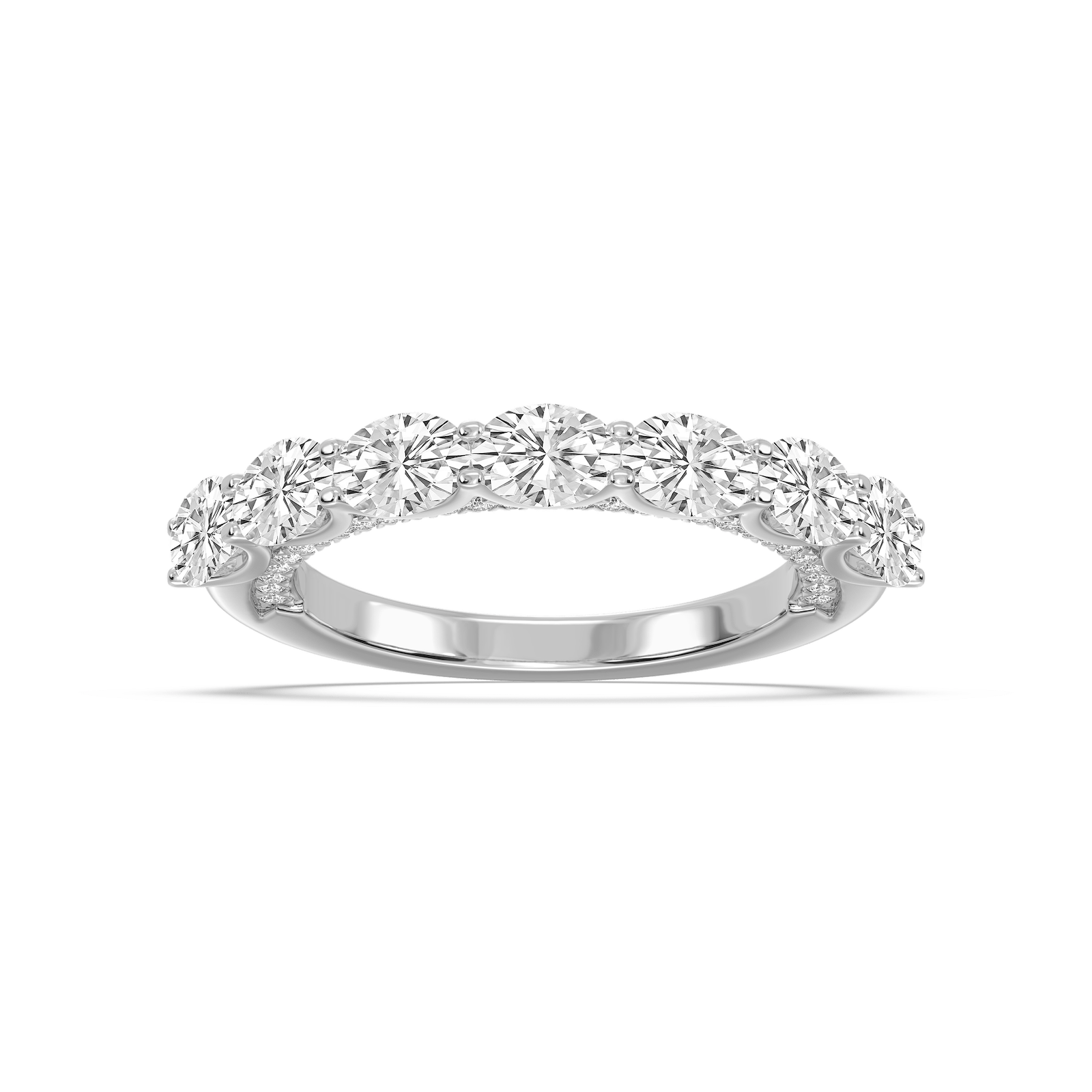 Bonnie 2 ctw Oval Lab Grown Diamond East West Anniversary Band  