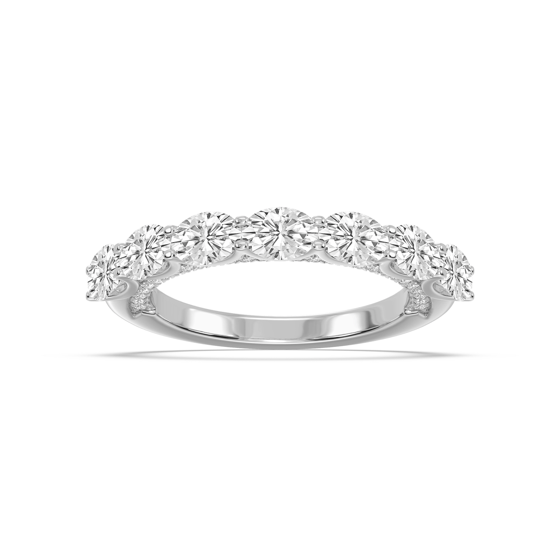 Bonnie 2 ctw Oval Lab Grown Diamond East West Anniversary Band  