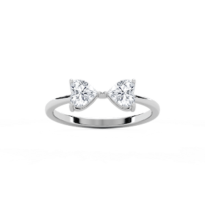 7/8 ctw Heart Lab Grown Diamond Bowtie Ring