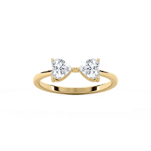 7/8 ctw Heart Lab Grown Diamond Bowtie Ring
