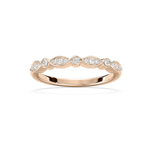 Bria 1/8 ctw Round Lab Grown Diamond Bezel Set Stackable Band