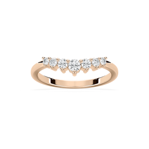 Brynn 1/5 ctw Round Lab Grown Diamond Graduated Curved Band