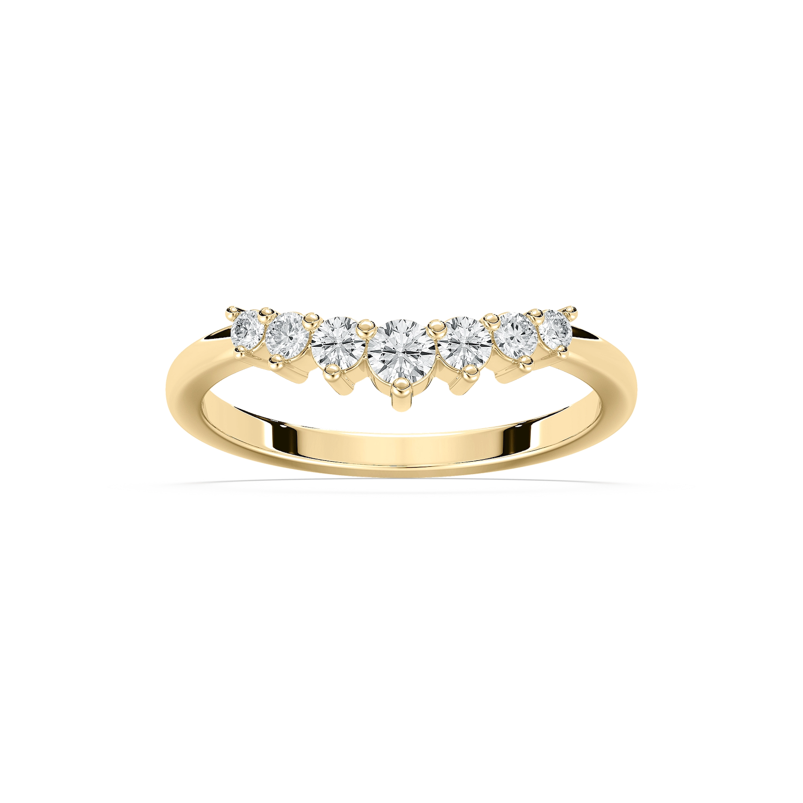 Brynn 1/5 ctw Round Lab Grown Diamond Graduated Curved Band