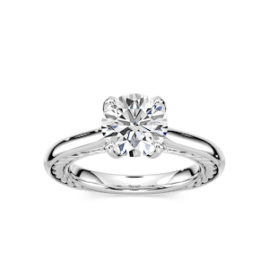 Rani Round Lab Grown Diamond Lasso Rope Solitaire Engagement Ring